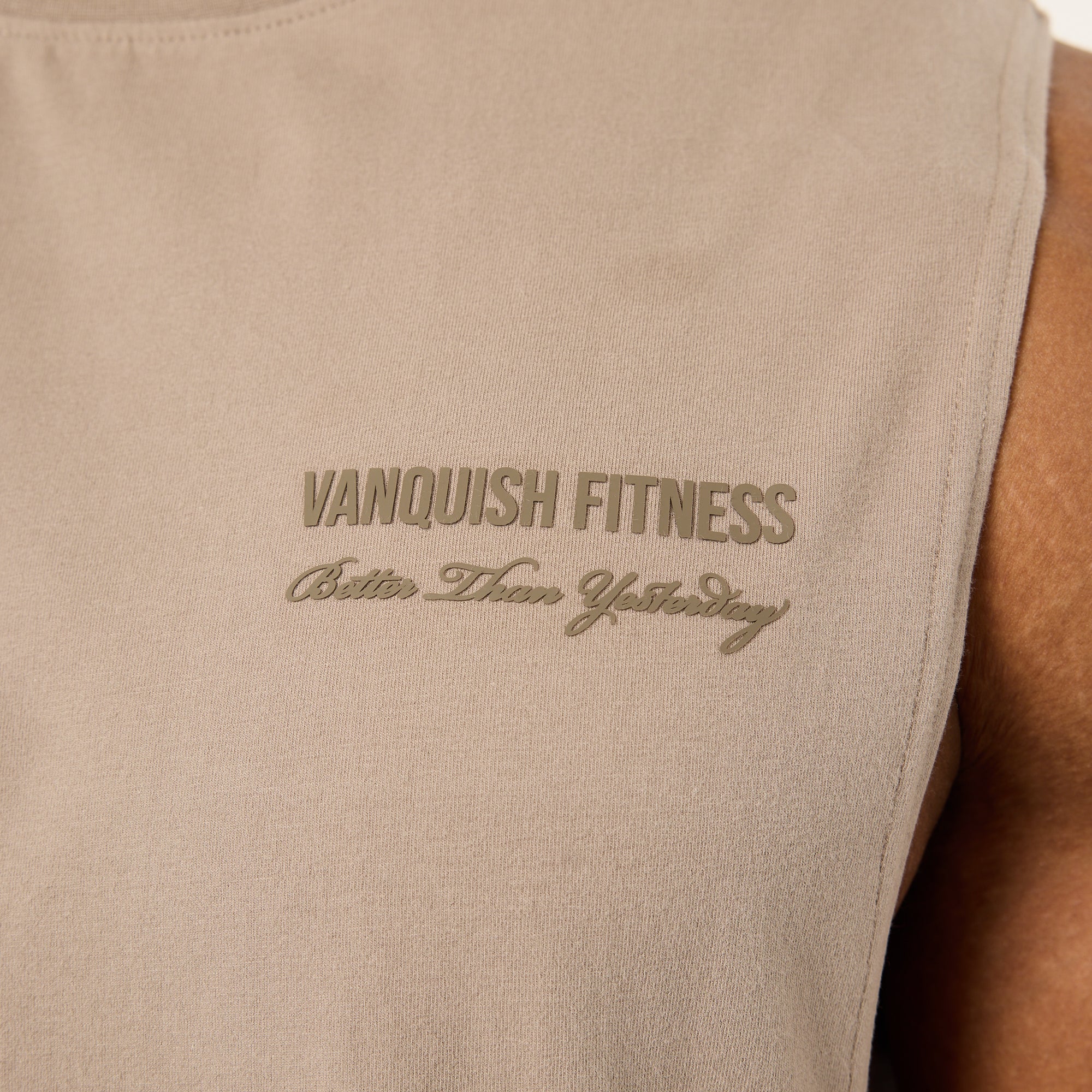 Vanquish Sand Signature Sleeveless T Shirt