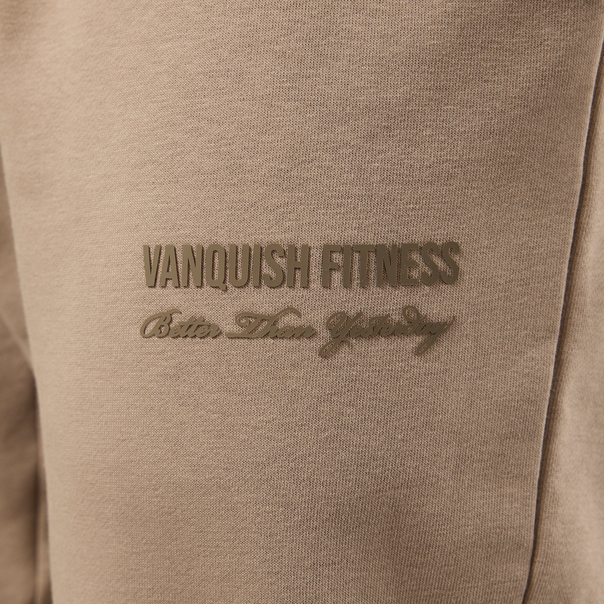 Vanquish – Sandfarbene Signature – Kegelförmige Jogginghose