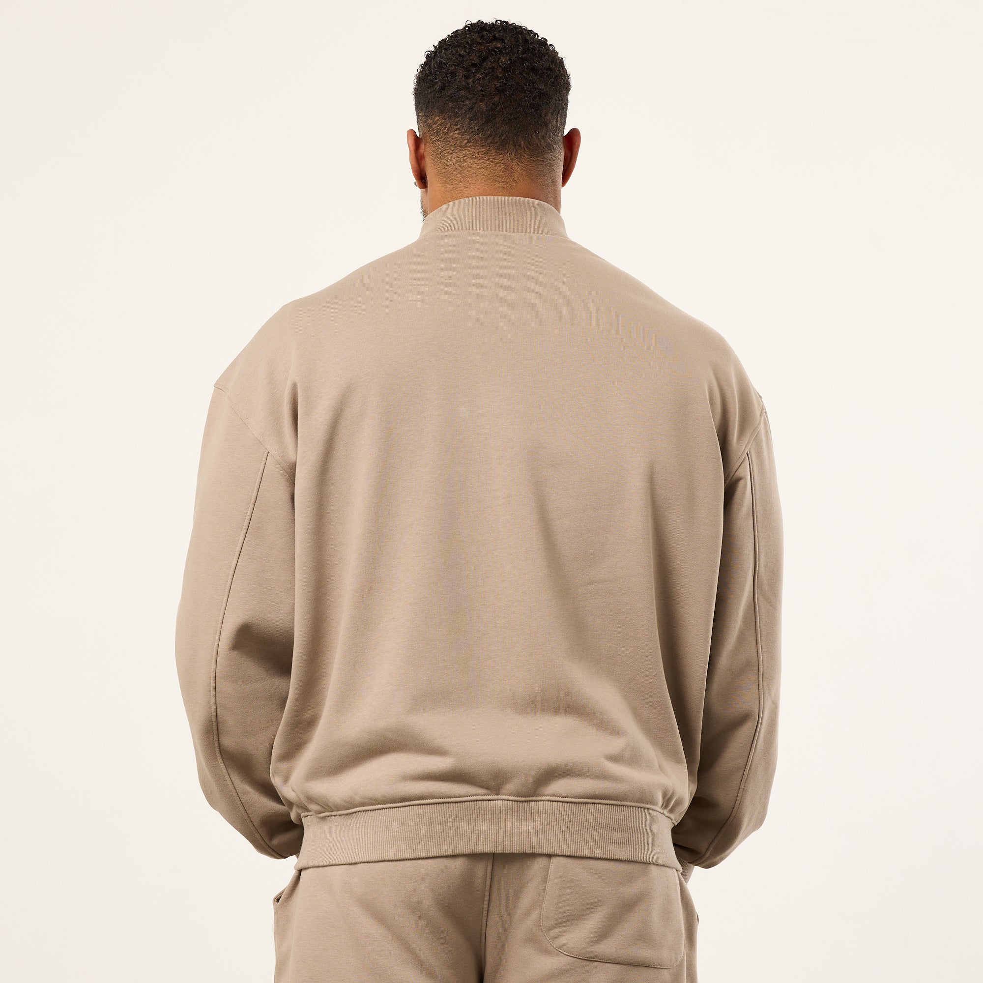 Vanquish Sand Signature Oversized Polo Sweatshirt