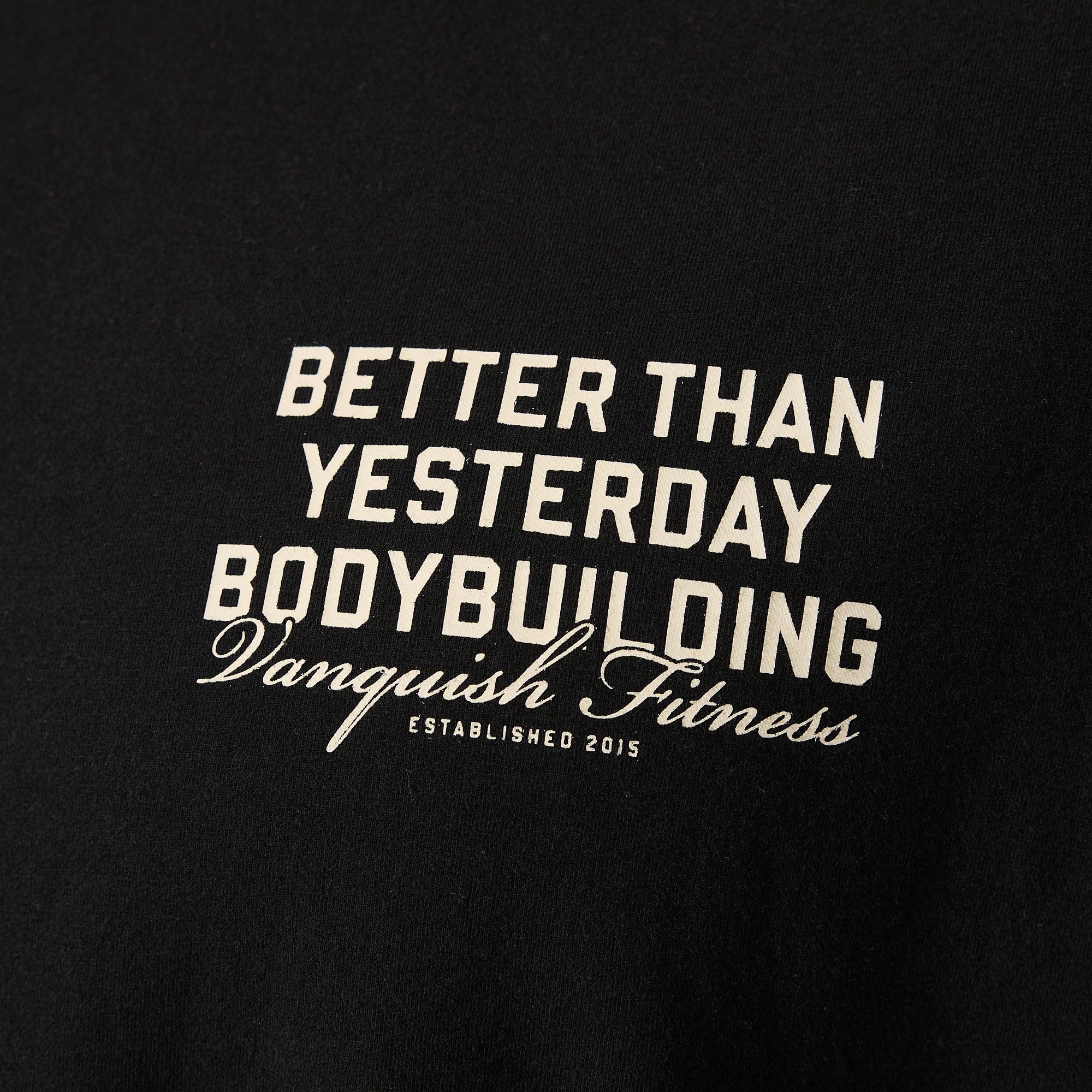 Vanquish Bodybuilding – Übergroßes, kastiges T-Shirt in Schwarz