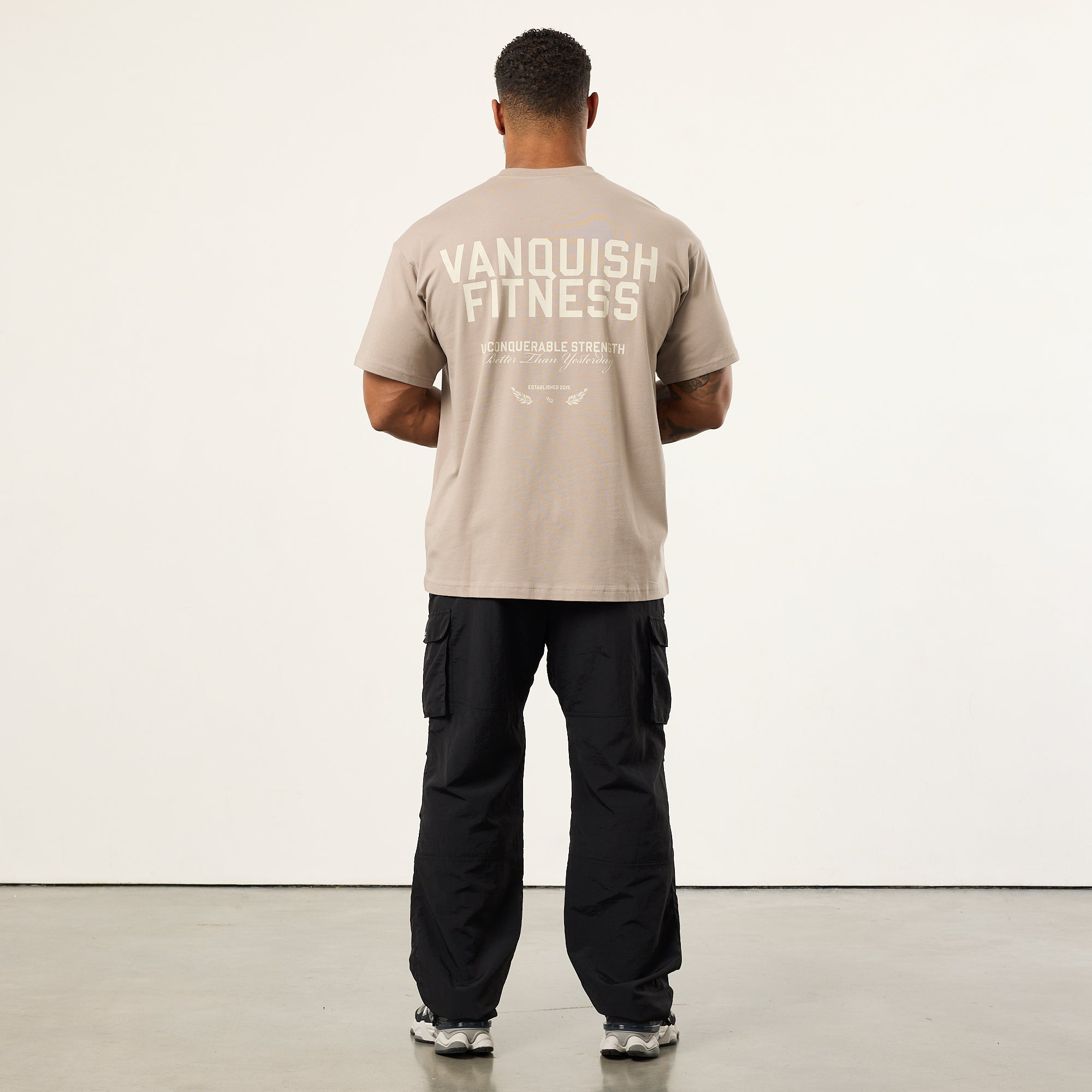 Vanquish TSP Unconquerable Strength Grey Oversized T Shirt