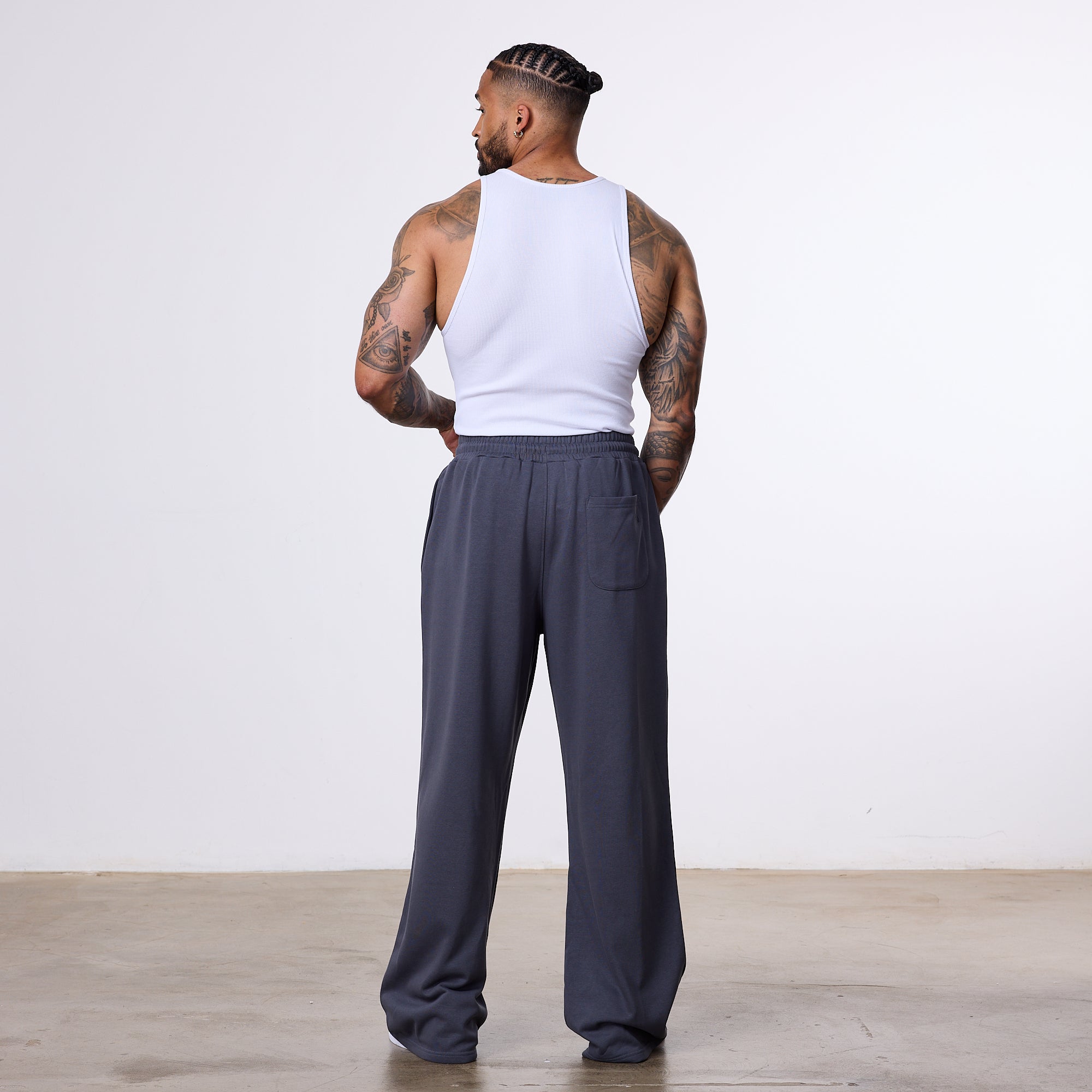 Vanquish Essential Denim Blue Straight Leg Sweatpants