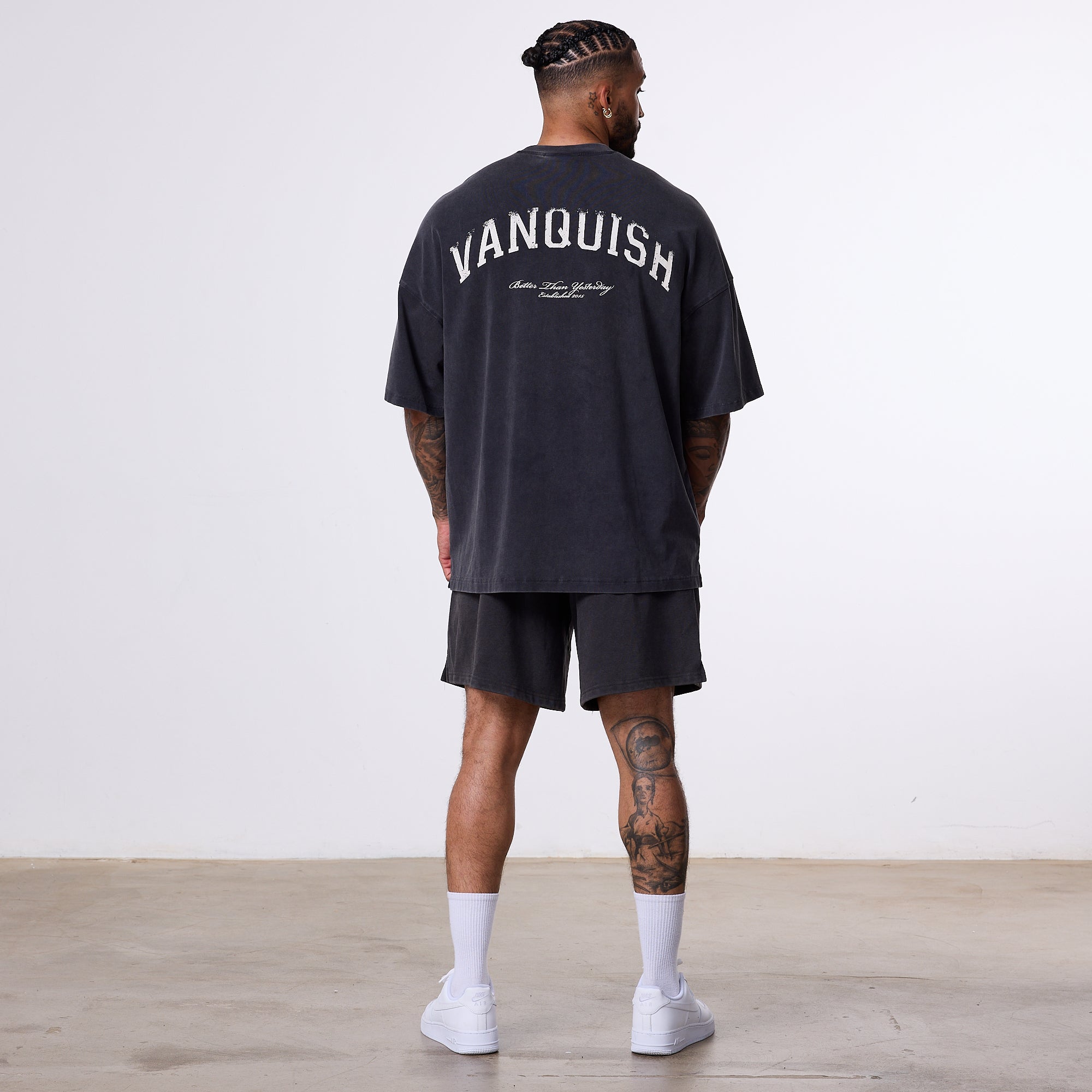 Vanquish Better Than Yesterday Washed Black Oversized T-Shirt