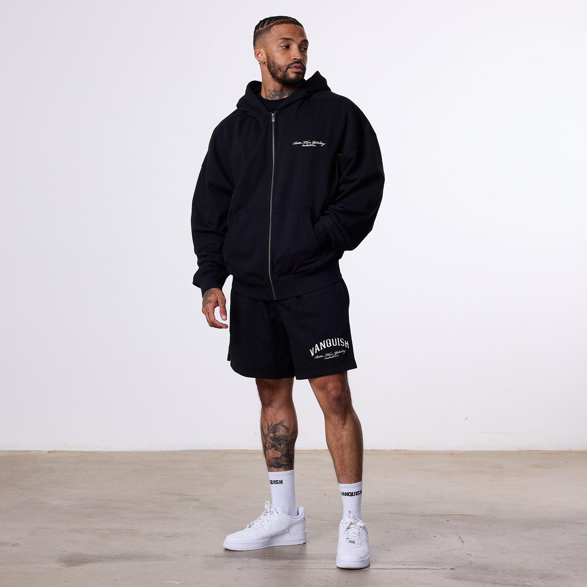 Vanquish Better Than Yesterday Black Sweat Shorts