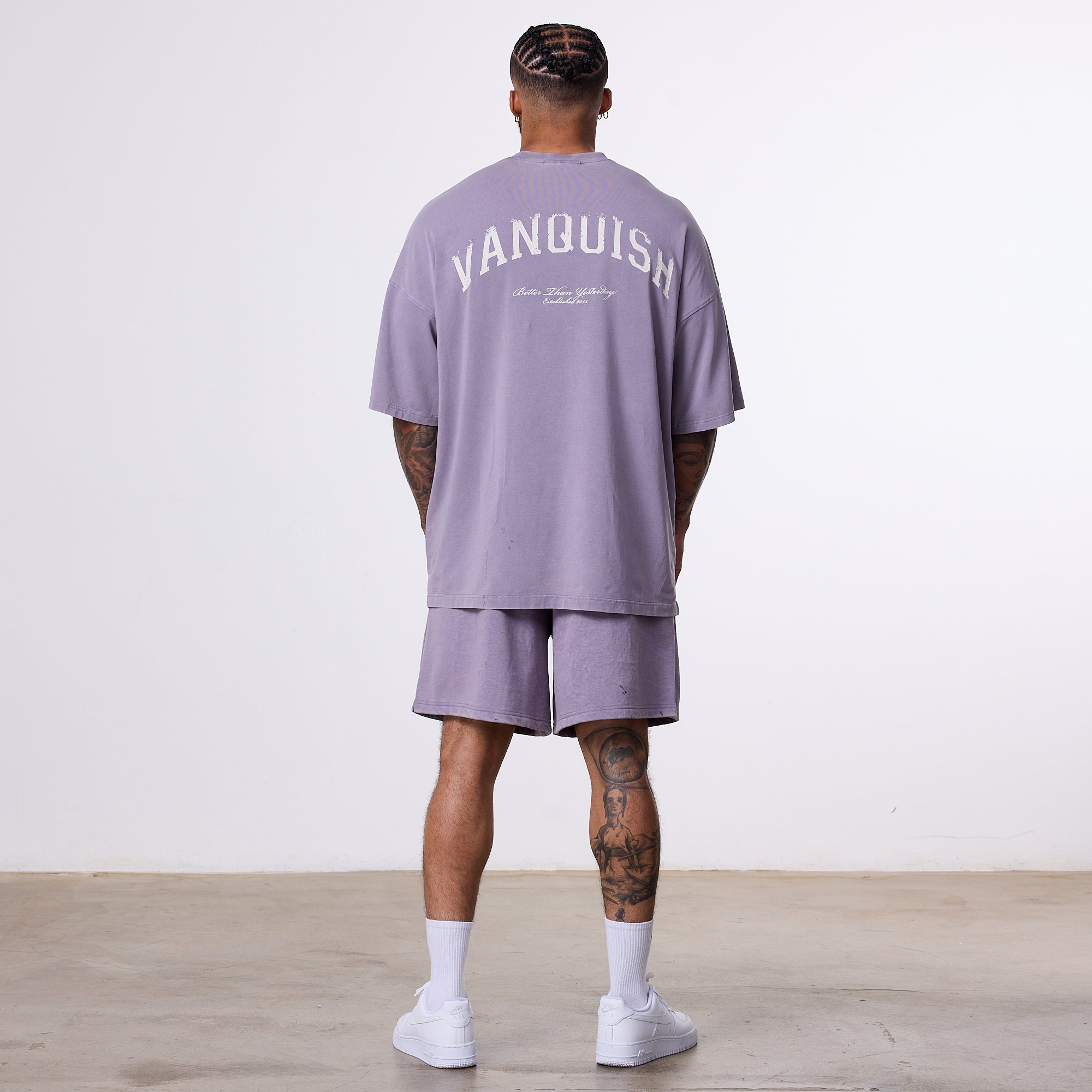 Vanquish Better Than Yesterday Washed Purple Oversized T-Shirt