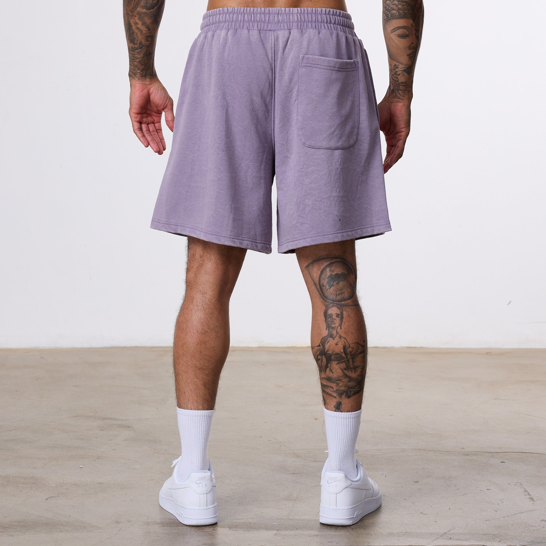 Vanquish Better Than Yesterday Washed Purple Sweat Shorts