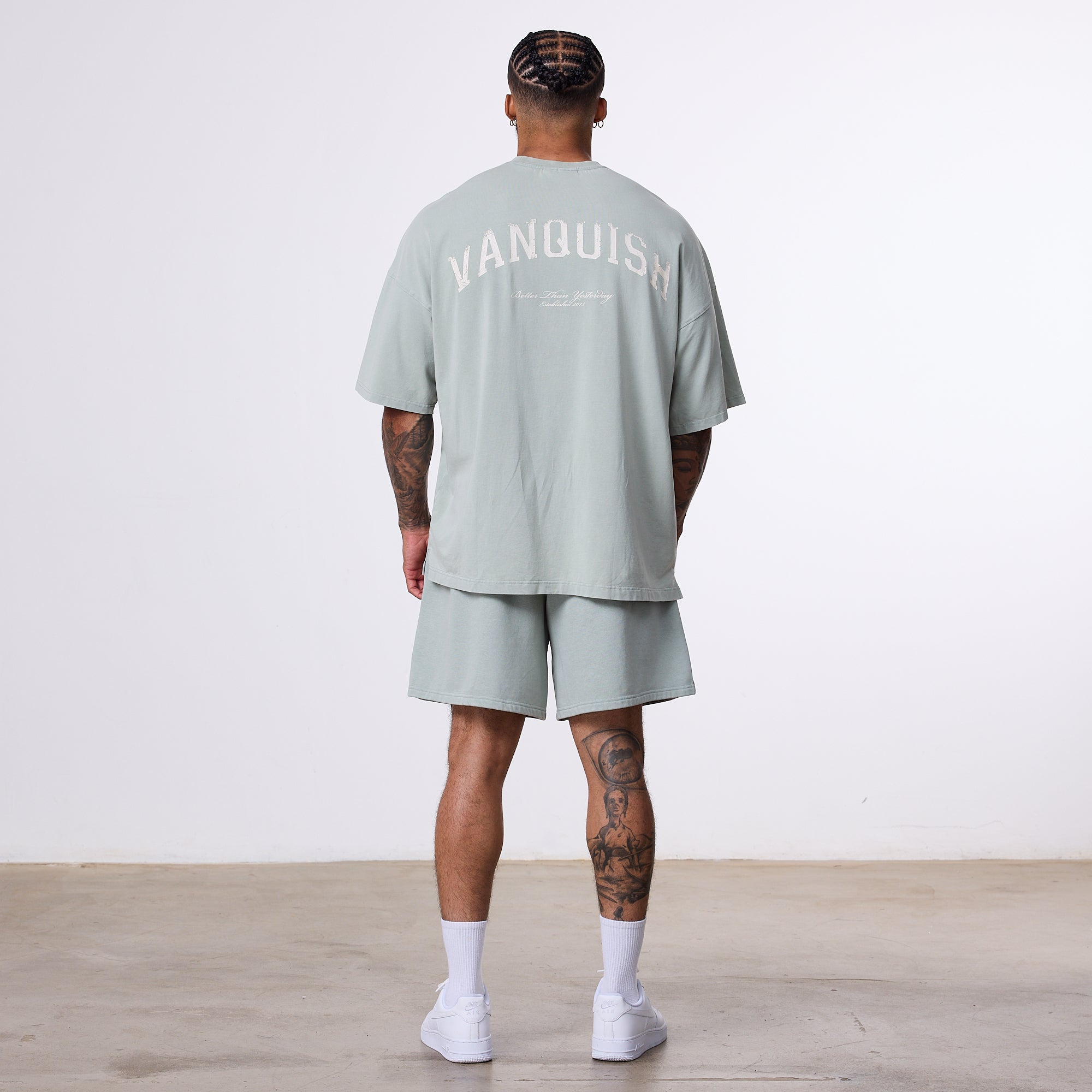 Vanquish Better Than Yesterday Washed Green Oversized T-Shirt