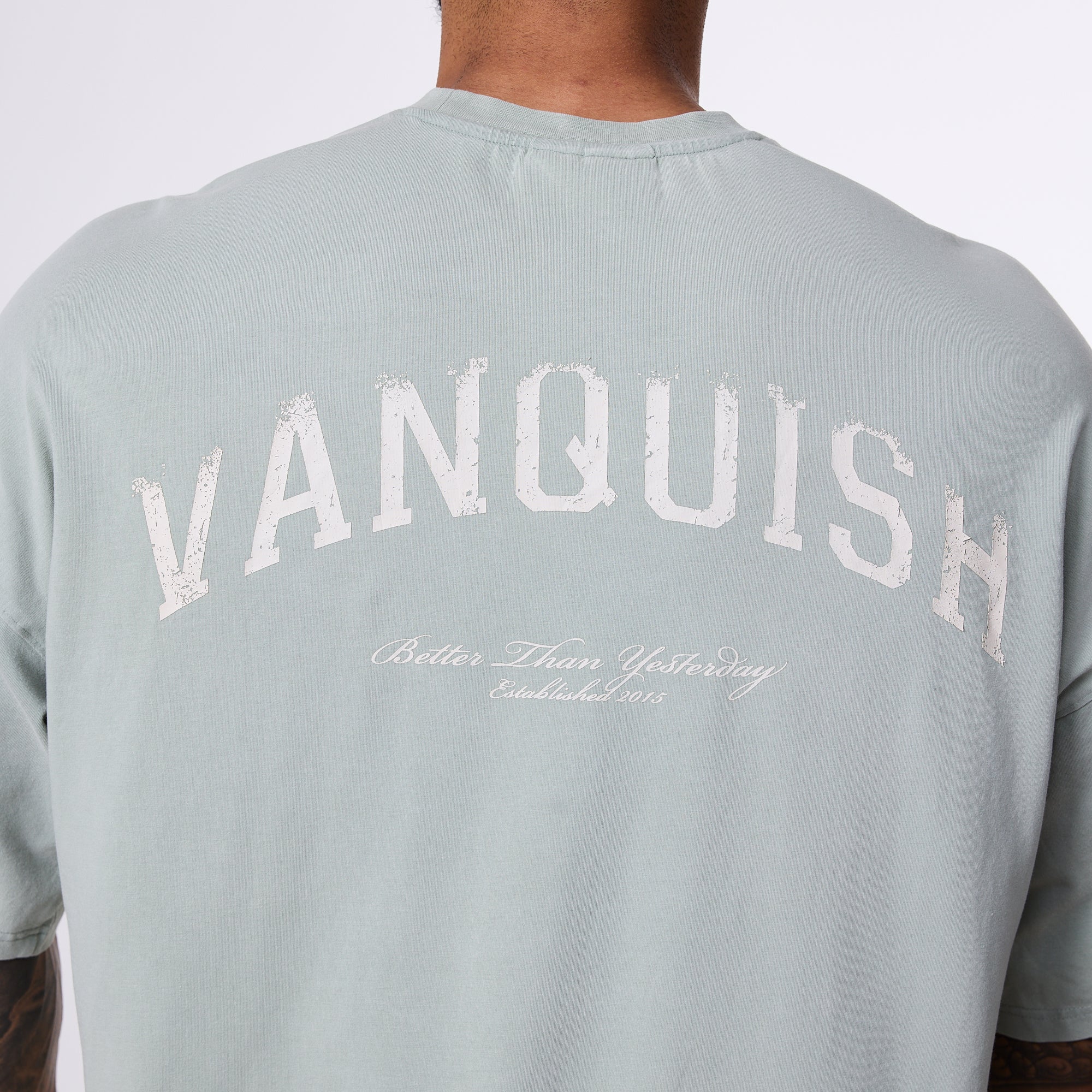 Vanquish Better Than Yesterday Washed Green Oversized T-Shirt