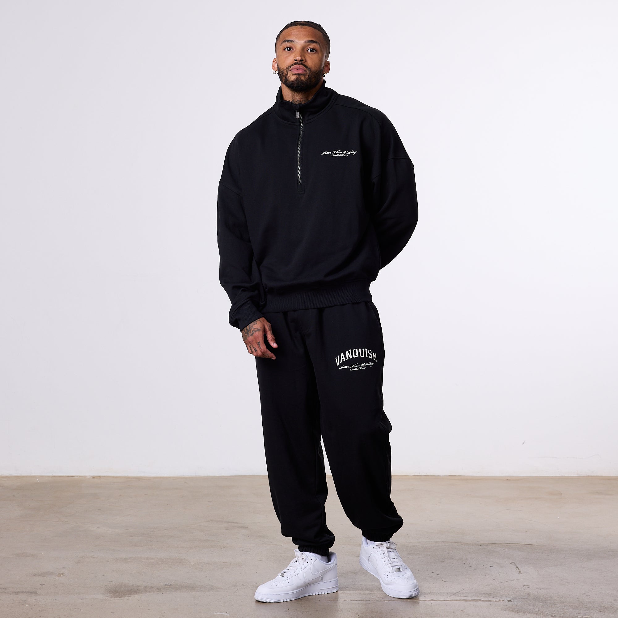 Vanquish Better Than Yesterday Black Oversized Sweatpants