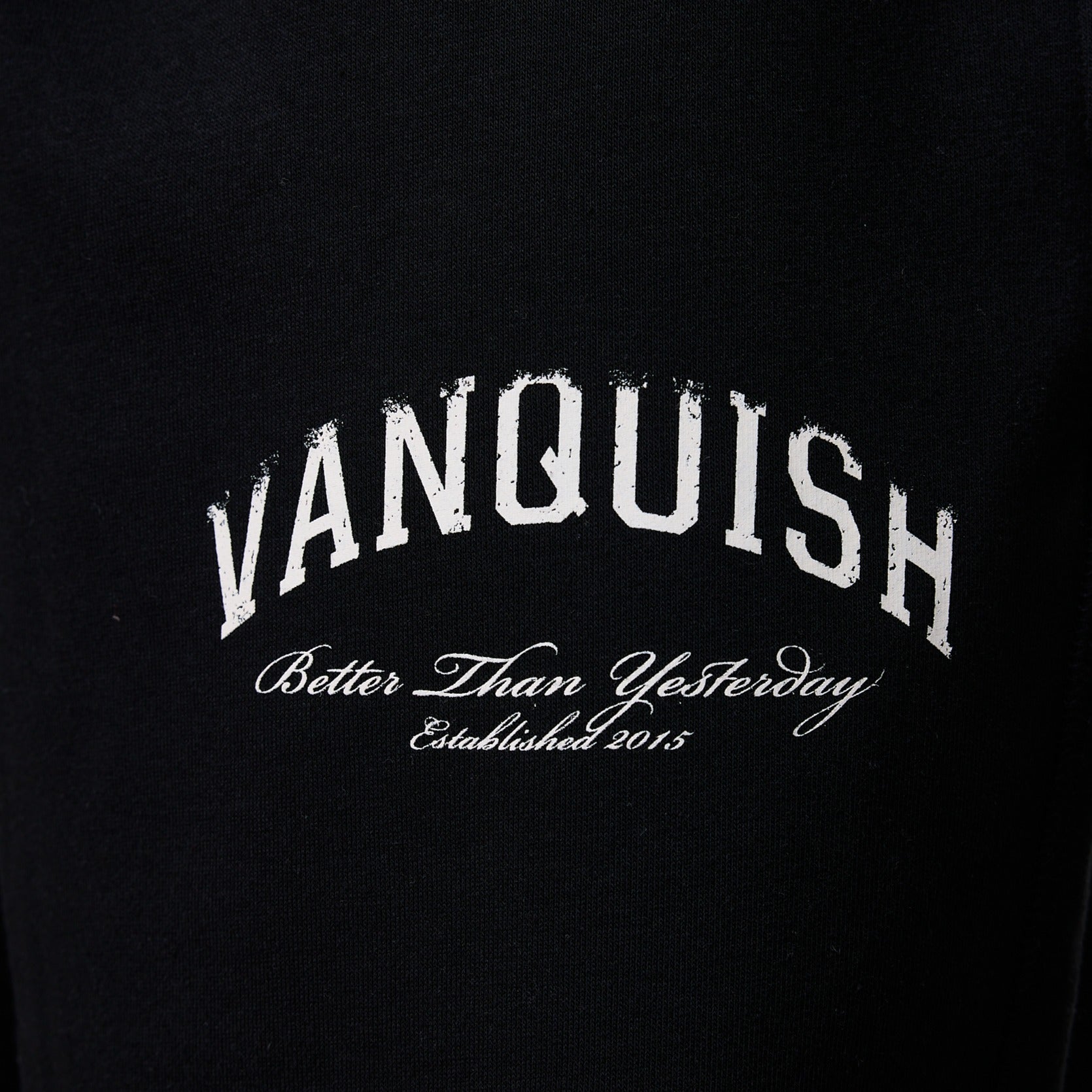 Vanquish Better Than Yesterday Black Quarter Zip Sweater