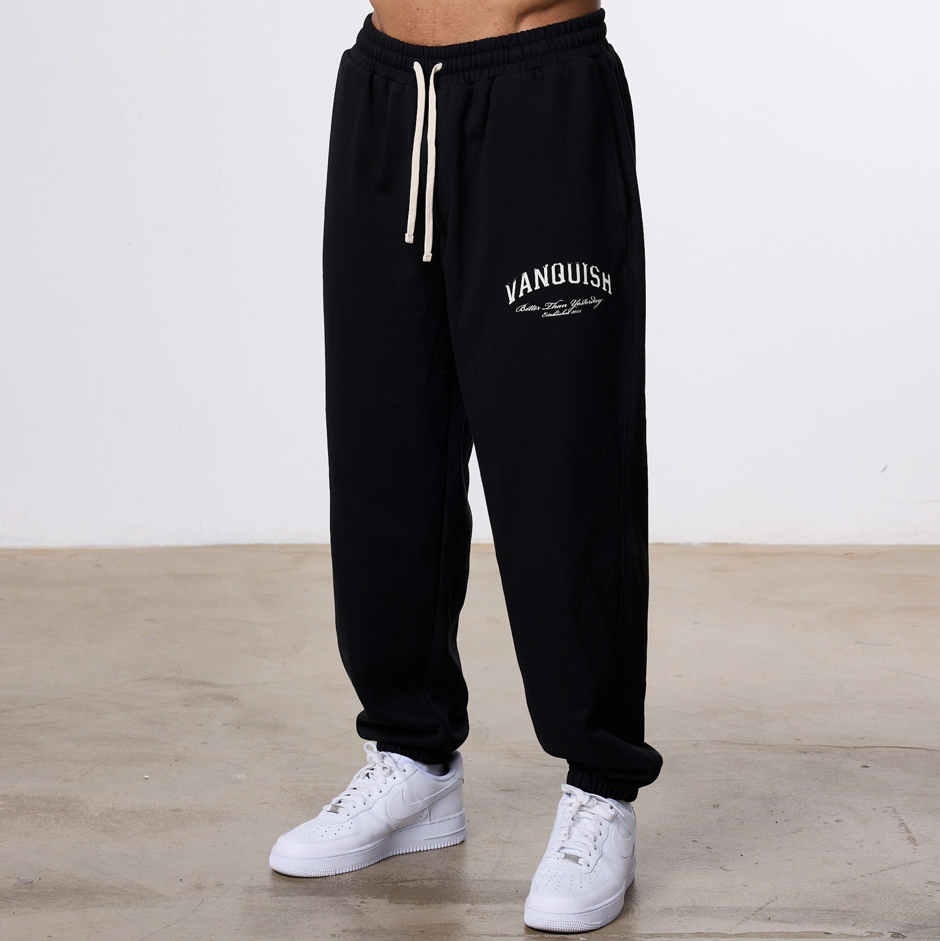 Vanquish Better Than Yesterday Black Oversized Sweatpants