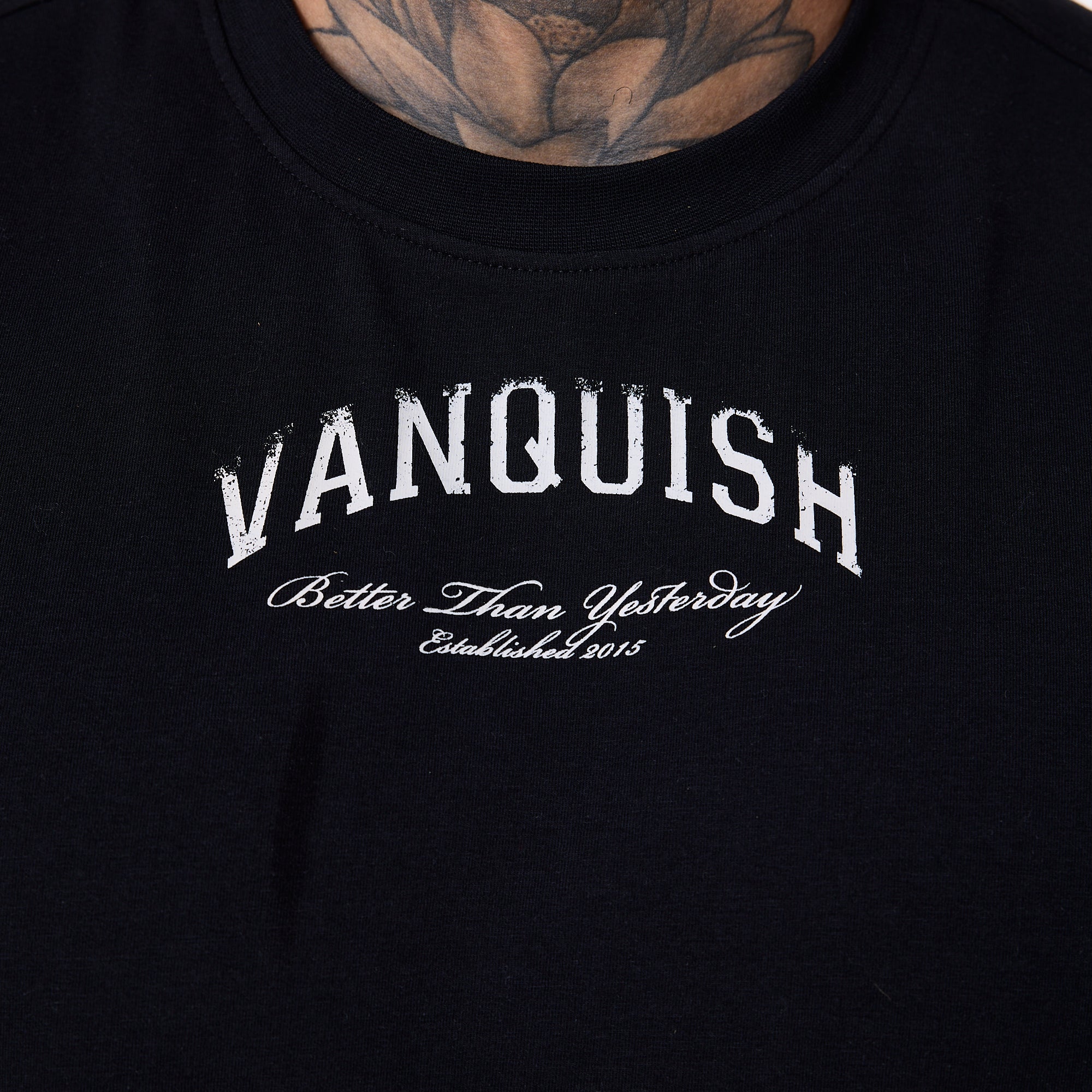 Vanquish Better Than Yesterday Black Sleeveless T-Shirt