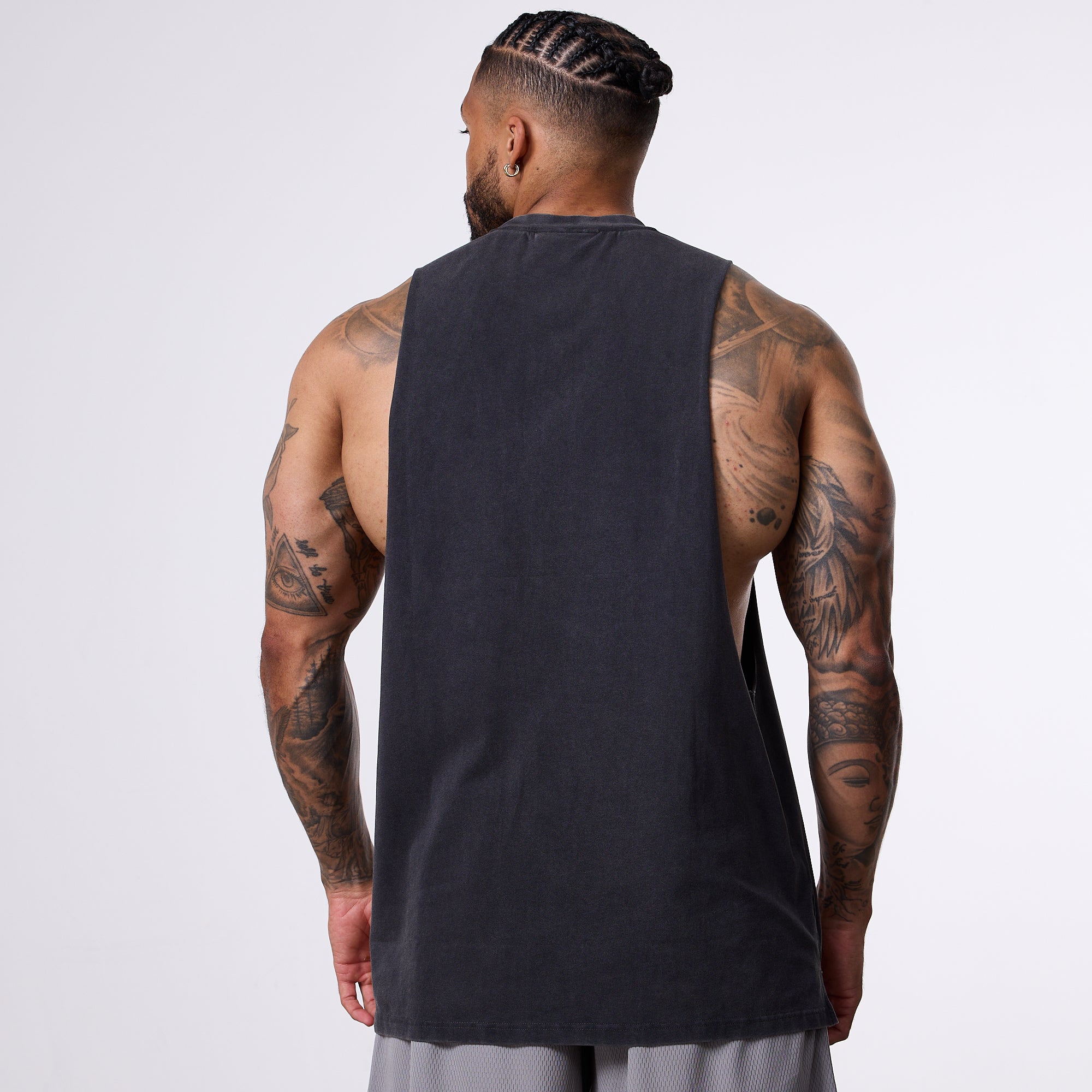 Vanquish Better Than Yesterday Washed Black Sleeveless T-Shirt