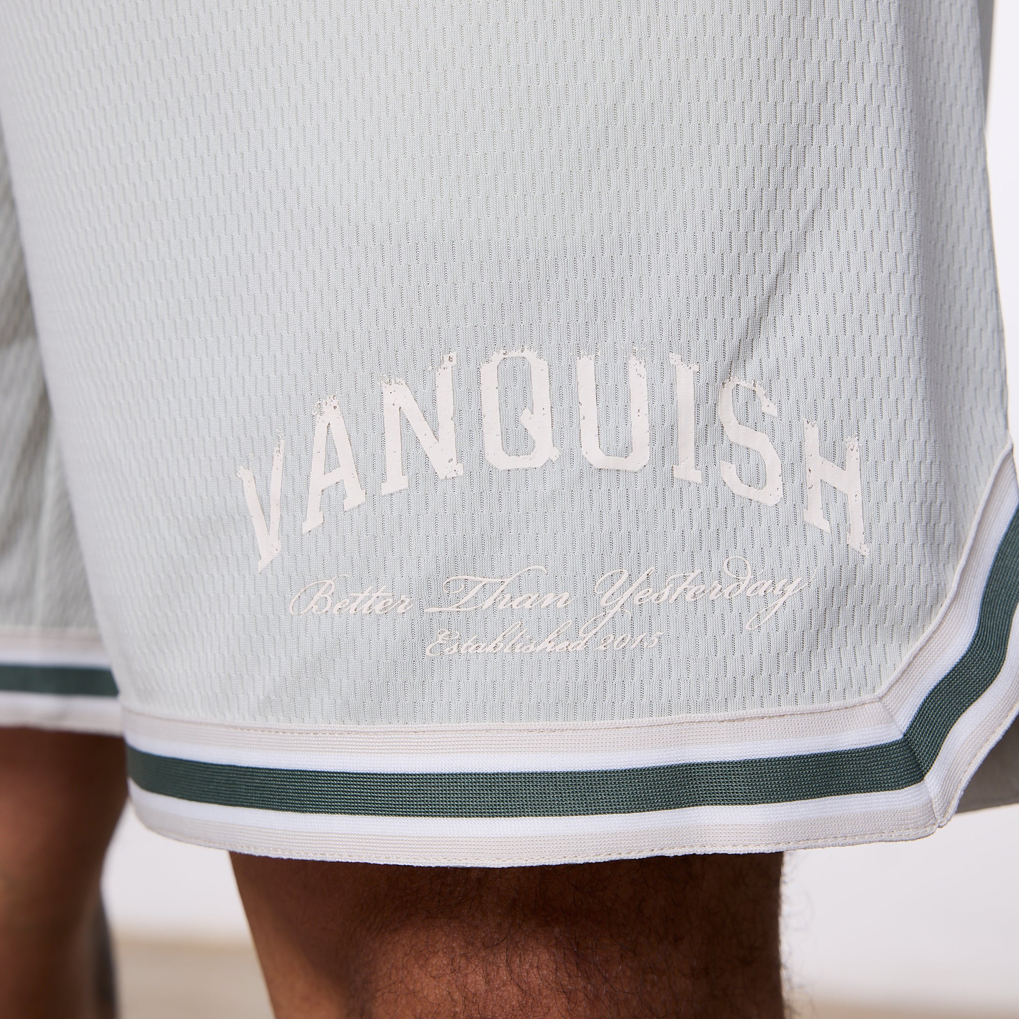 Vanquish Better Than Yesterday Green Mesh Shorts