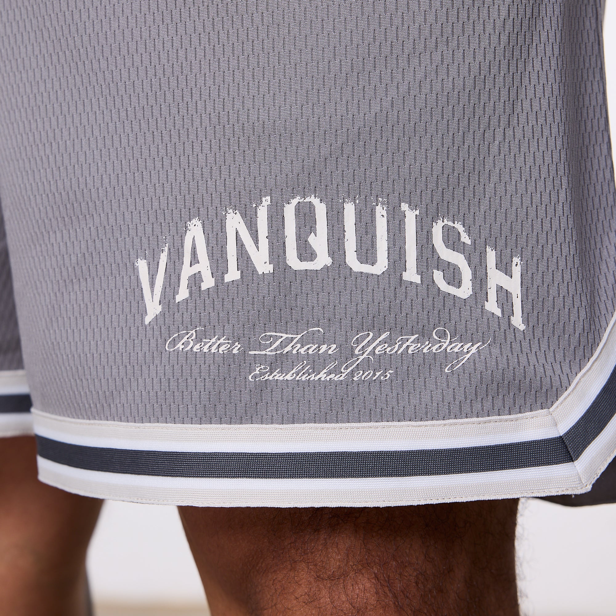 Vanquish Better Than Yesterday Grey Mesh Shorts