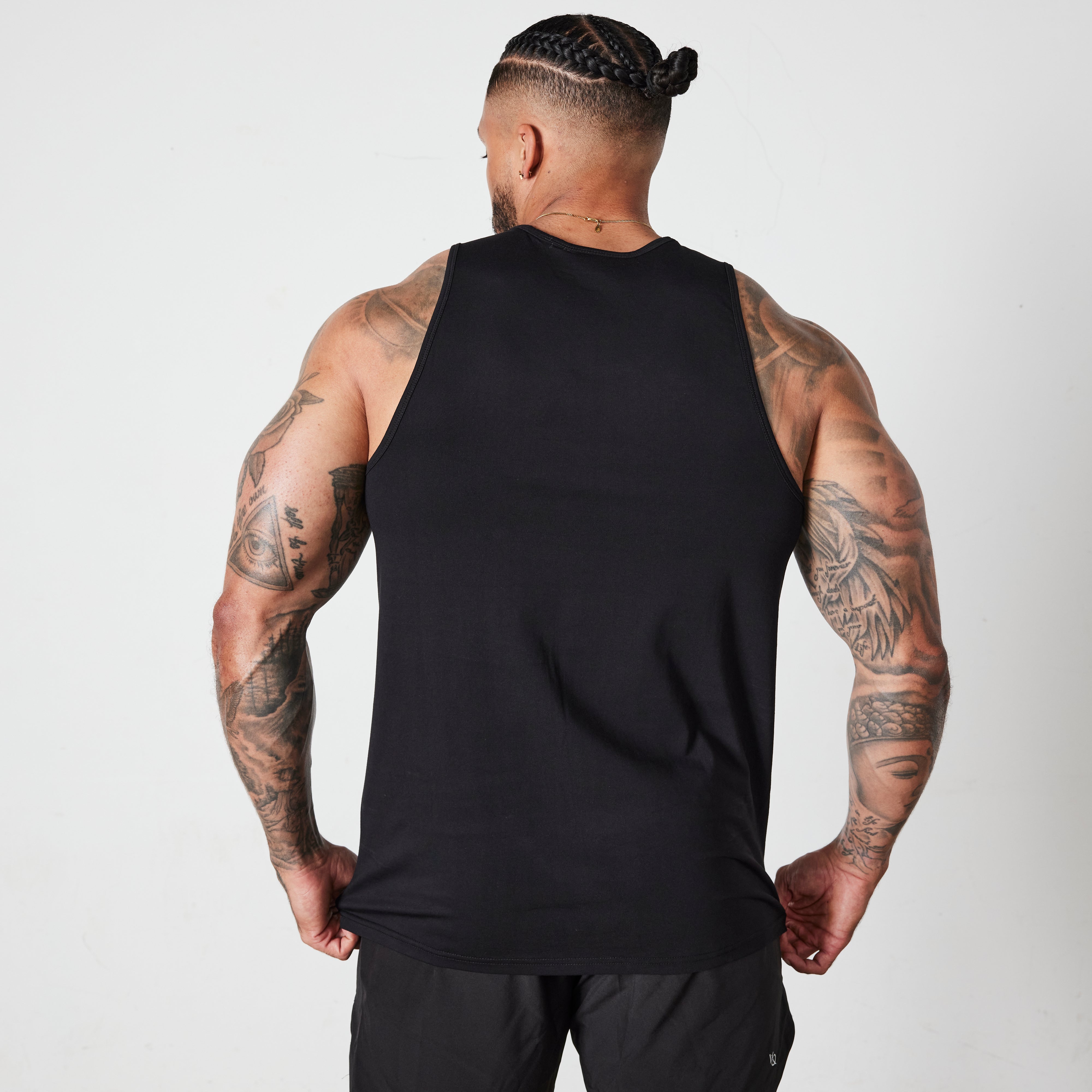 Vanquish Essential – Reflektierendes Tanktop in normaler Passform, Schwarz