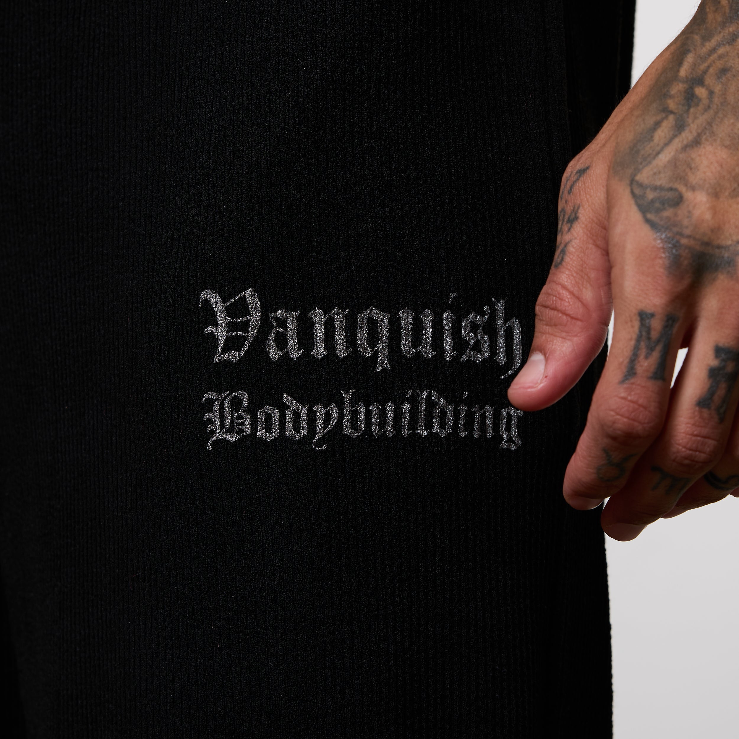 Vanquish Black Bodybuilding Baggy Pants