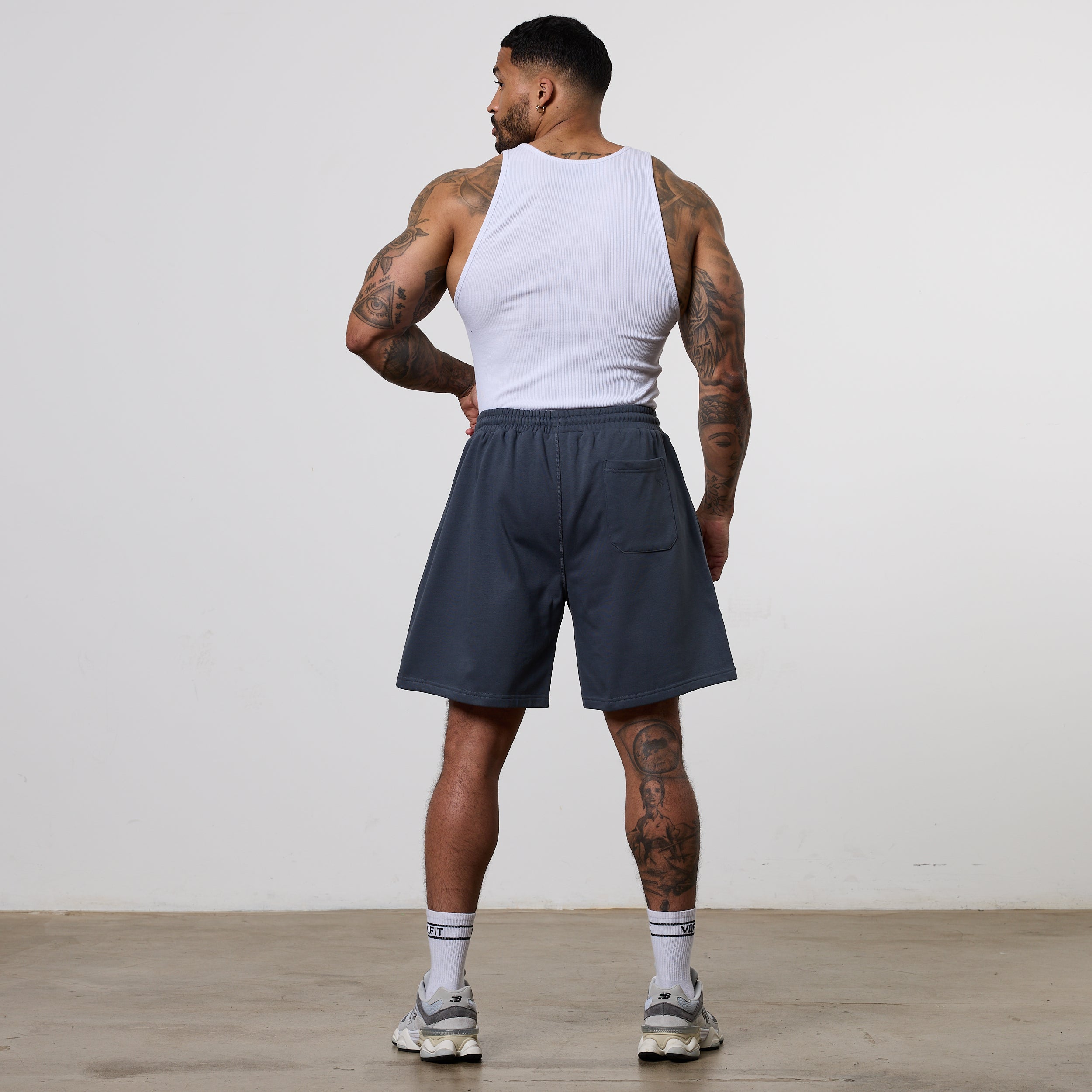 Vanquish Essential Denim Blue Oversized Heavyweight Shorts