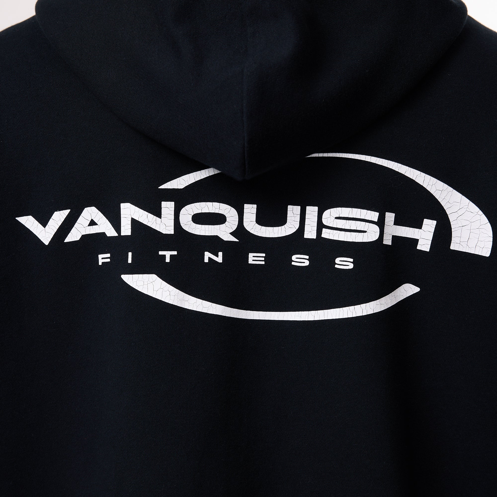 Vanquish „Enhance“ schwarzer, kurzer Hoodie mit durchgehendem Reißverschluss