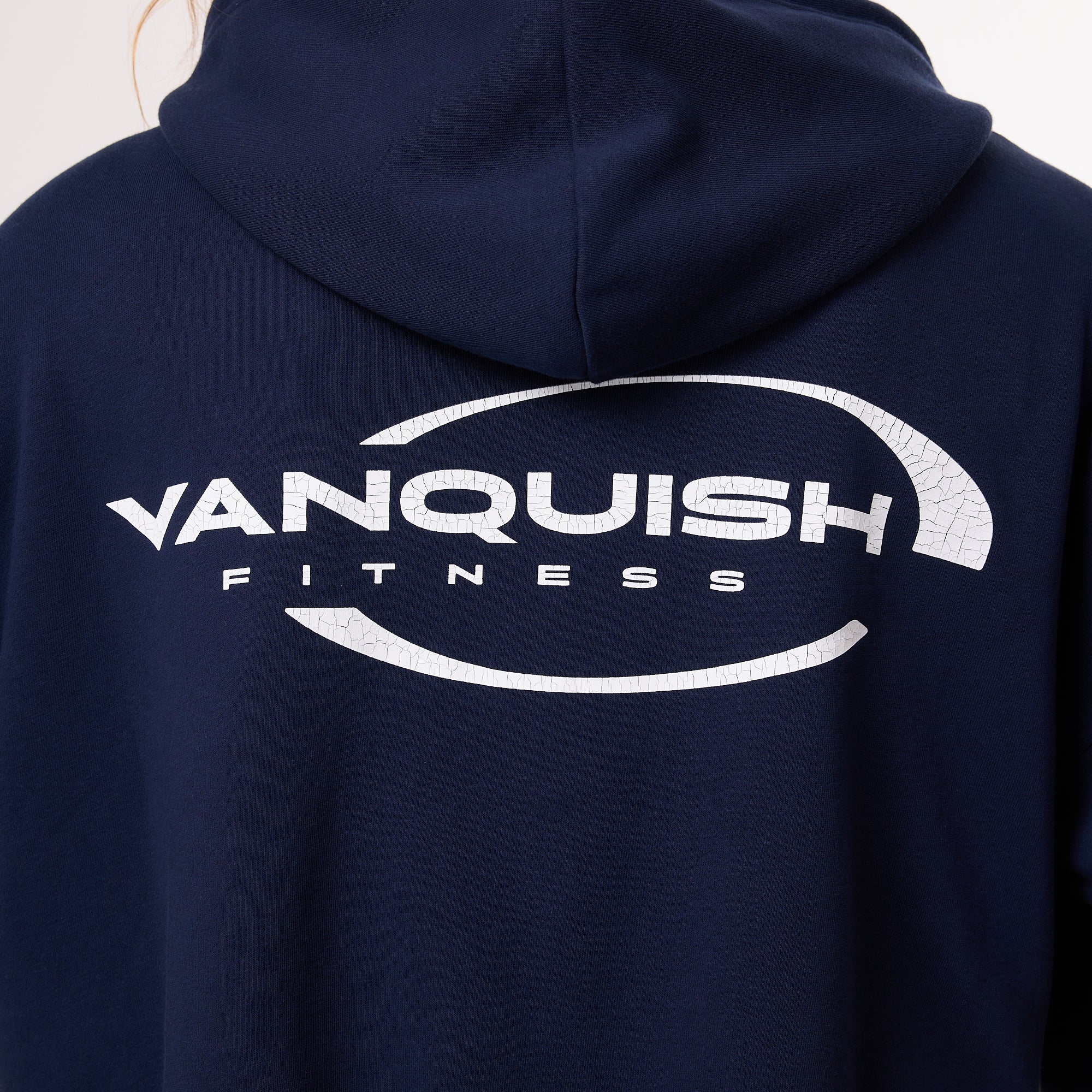 Vanquish – Enhance – Kurzer Hoodie mit durchgehendem Reißverschluss in Marineblau