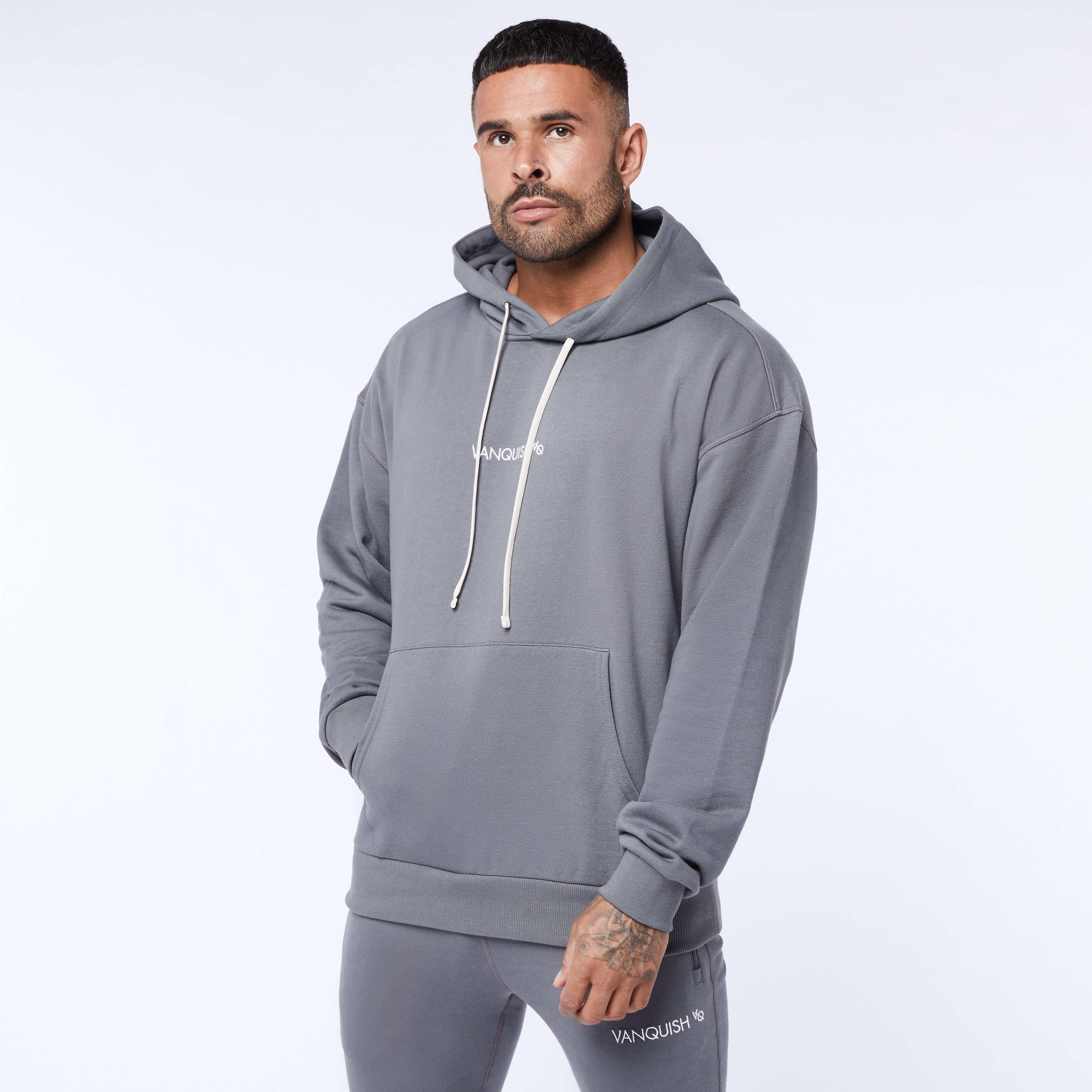 Vanquish Core Grey Oversized Hoodie