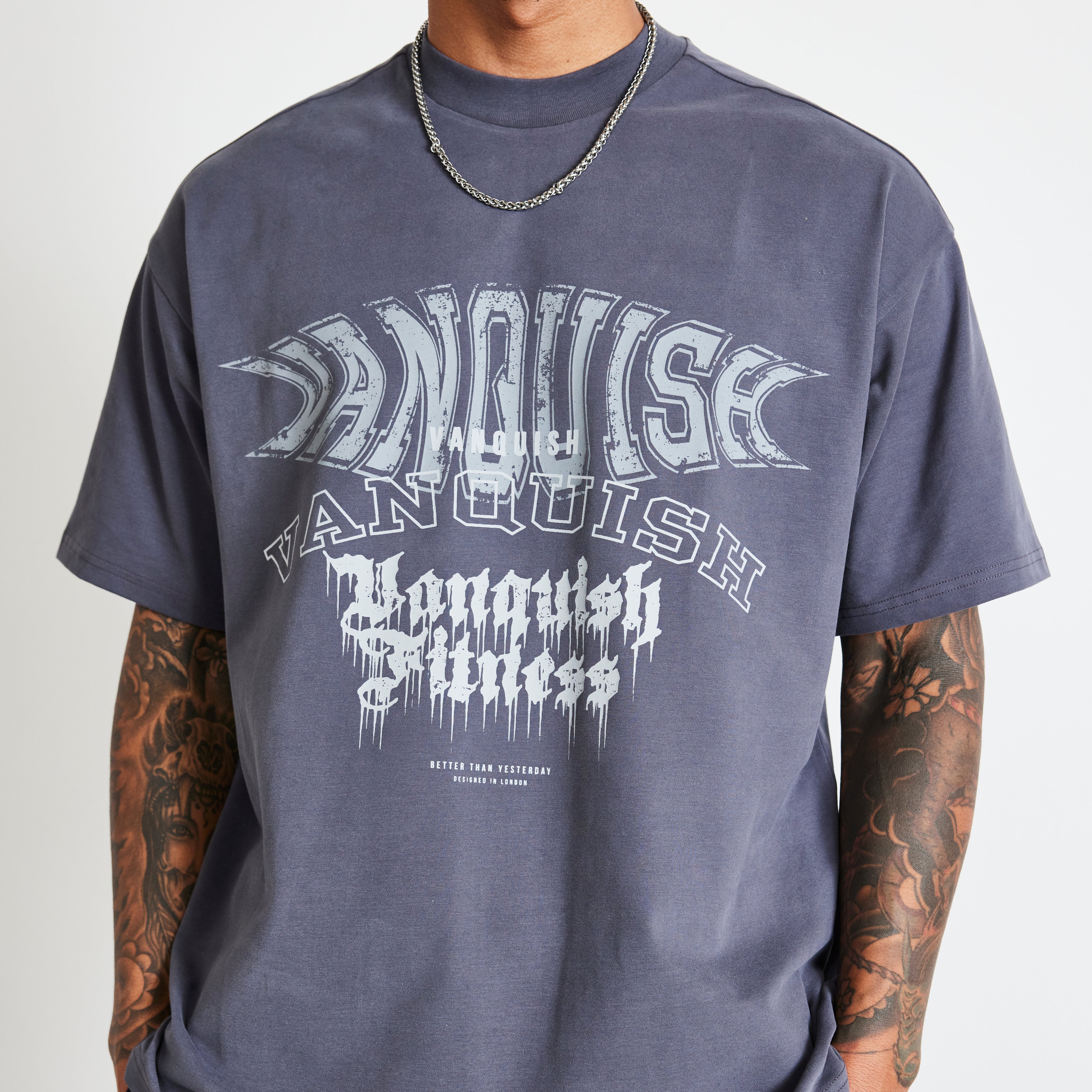 Vanquish TSP Vintage Black Metal Oversized T Shirt