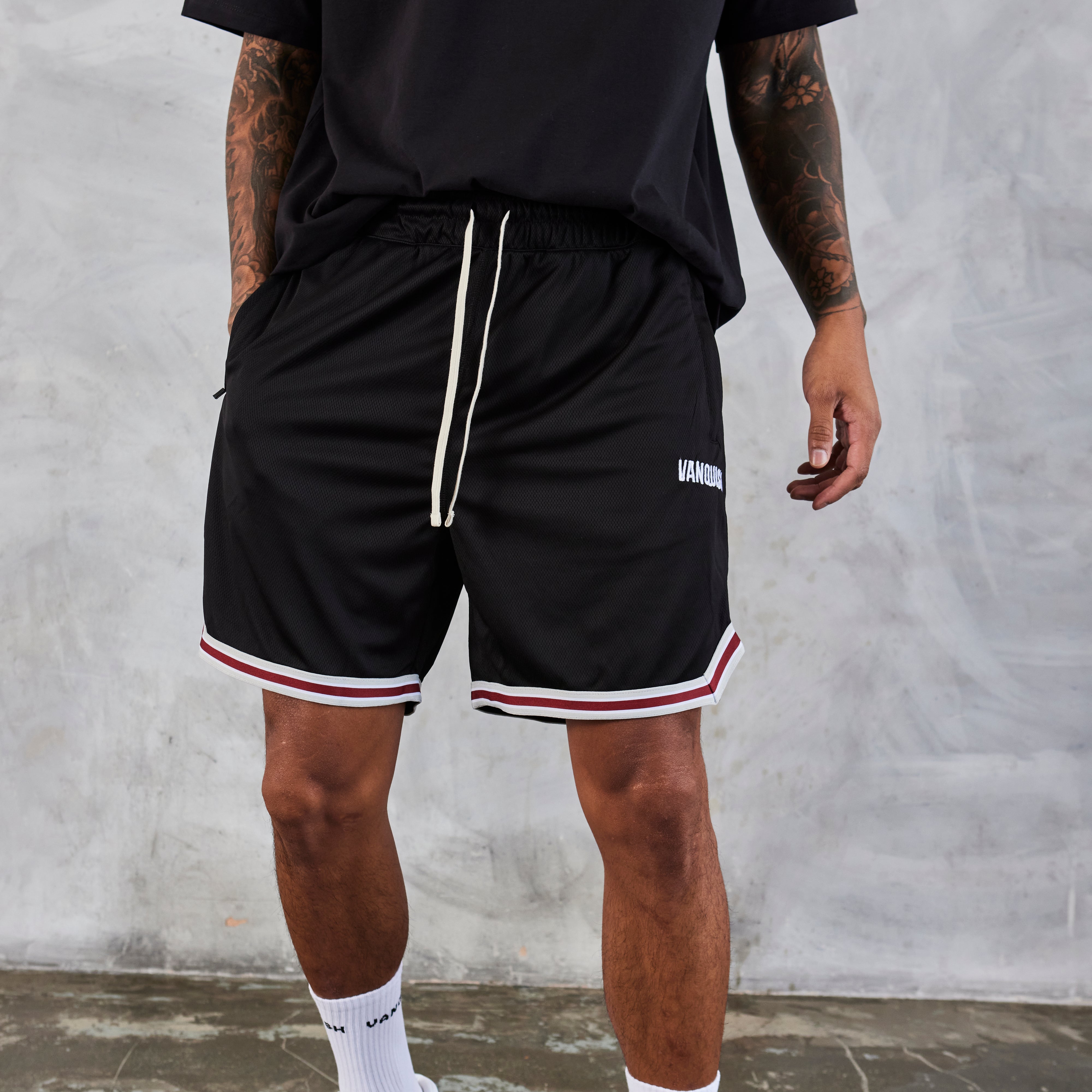 Vanquish Black Mesh Shorts