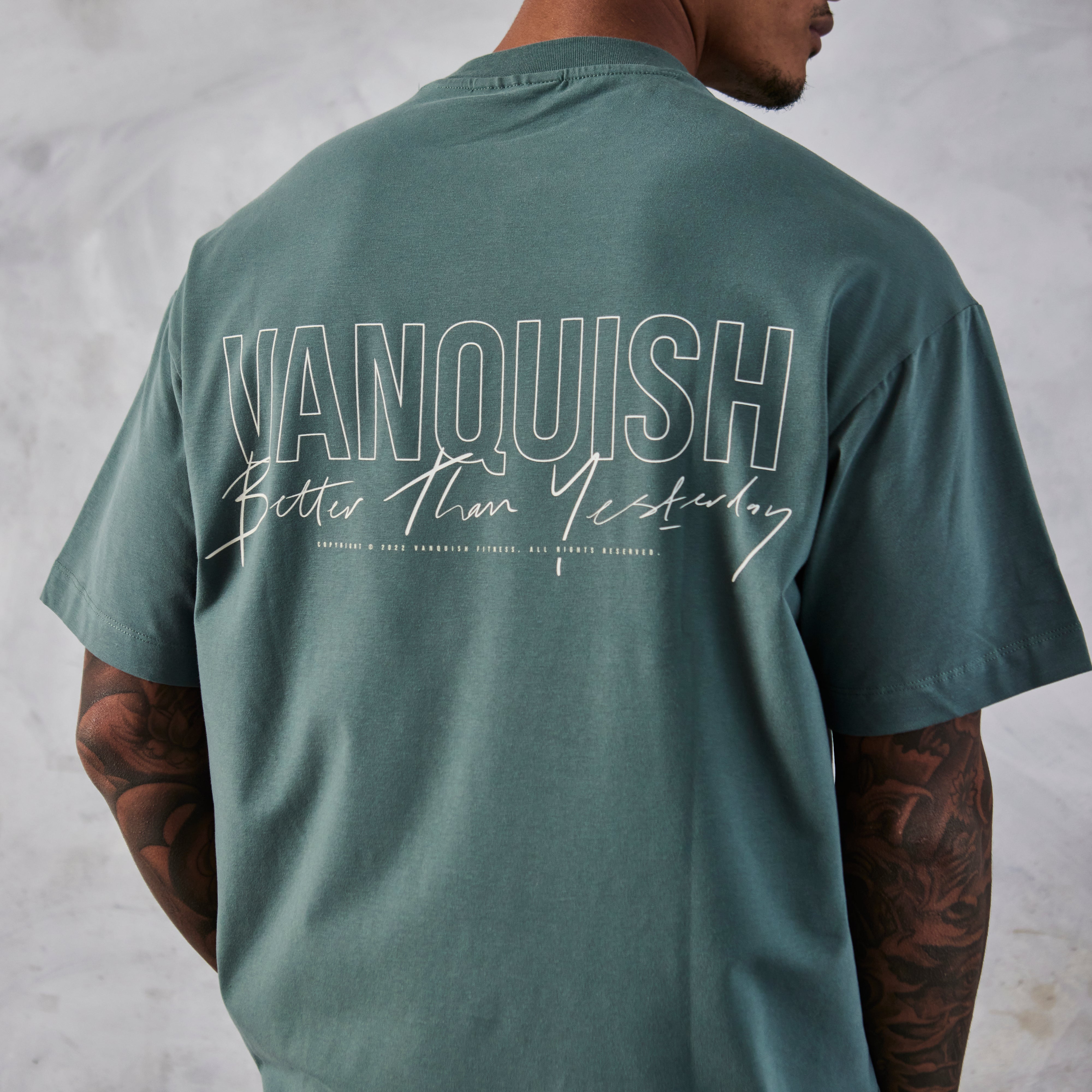 Vanquish Copyright Forest Green Boxy Oversized T Shirt