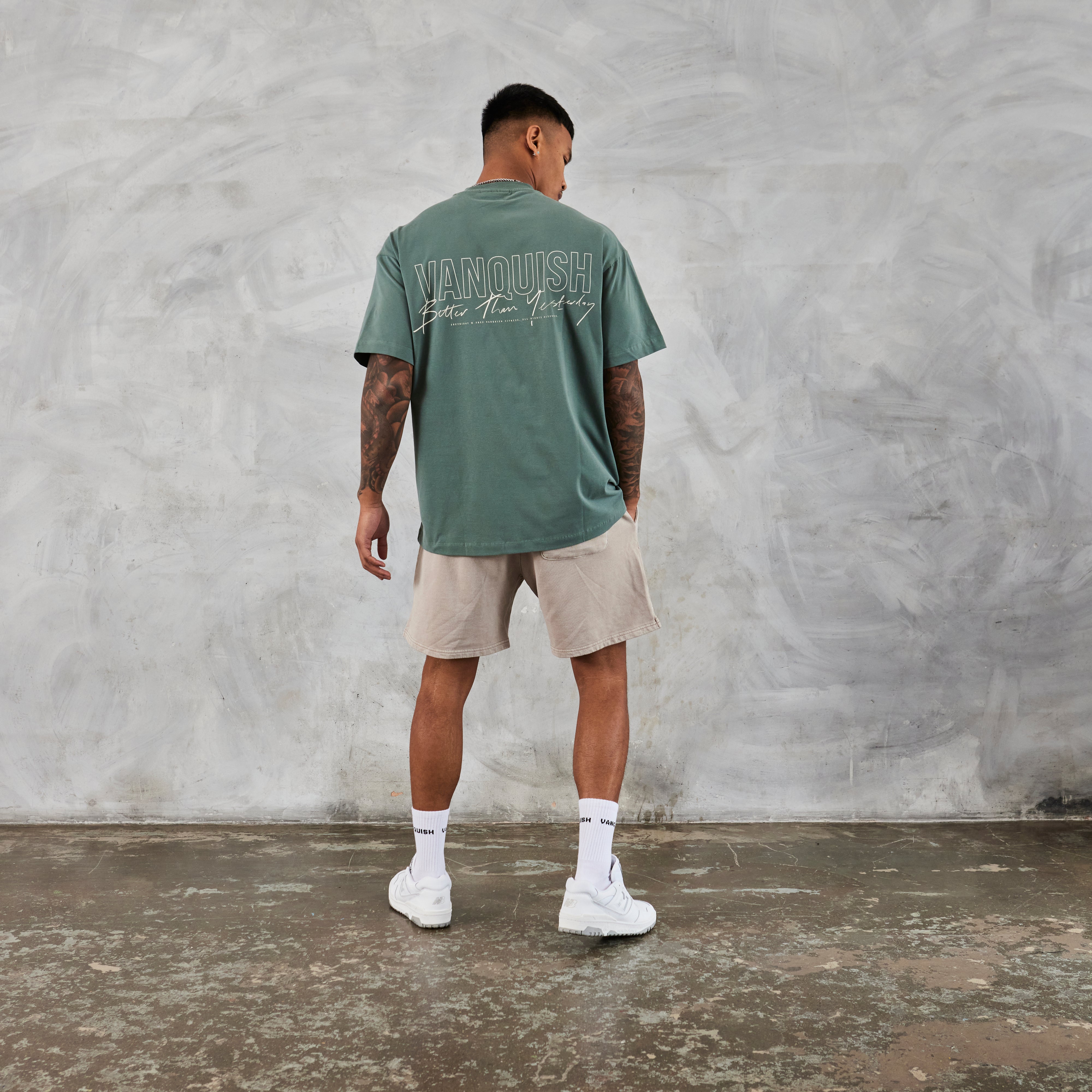 Vanquish Copyright Forest Green Boxy Oversized T Shirt