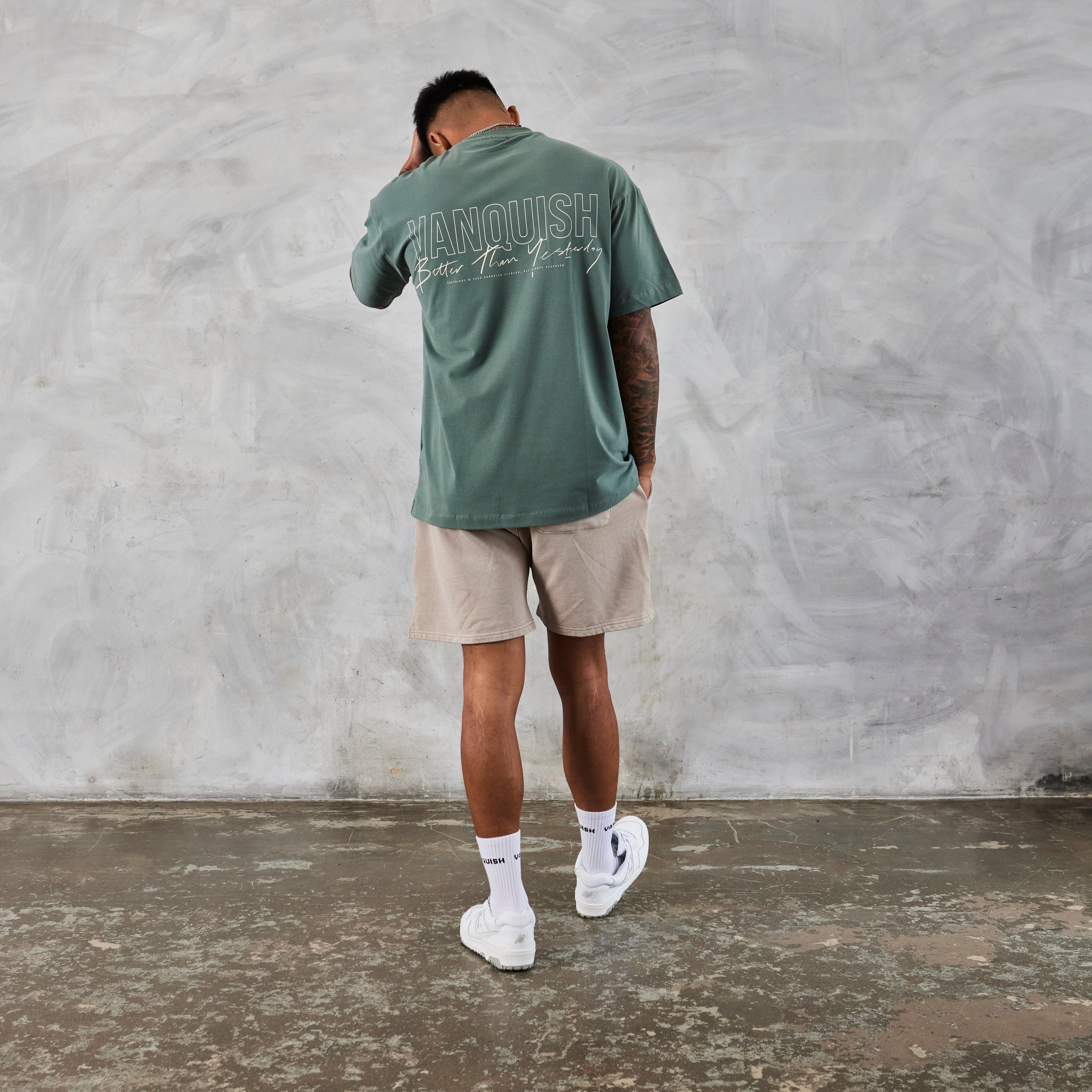 Vanquish Copyright Forest Green Boxy Oversized T Shirt