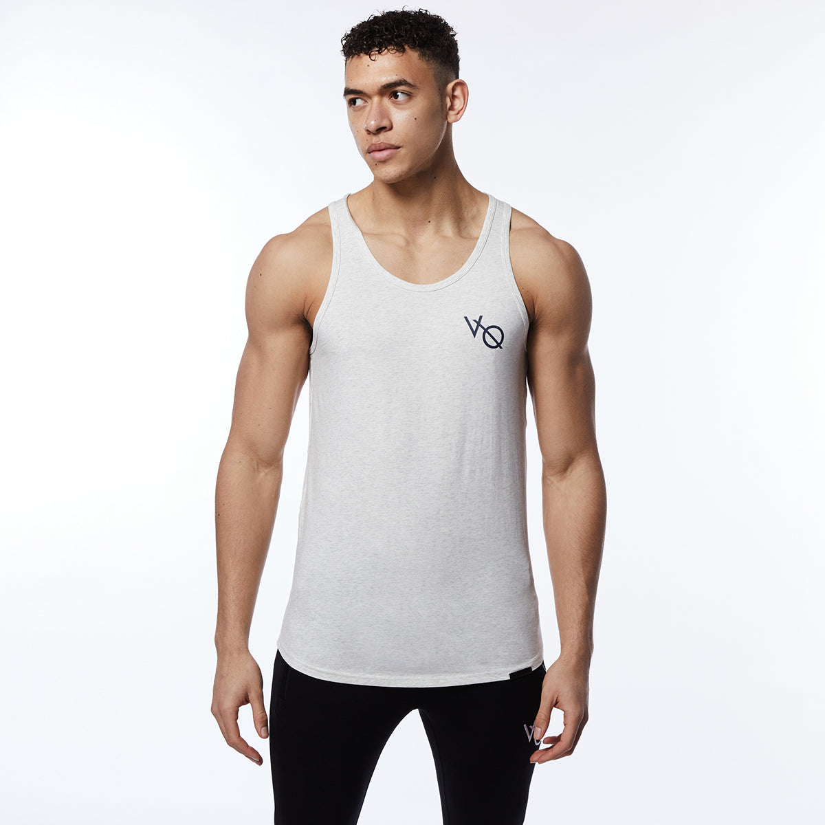 Vanquish Essential SP Navy & White Longline Tank