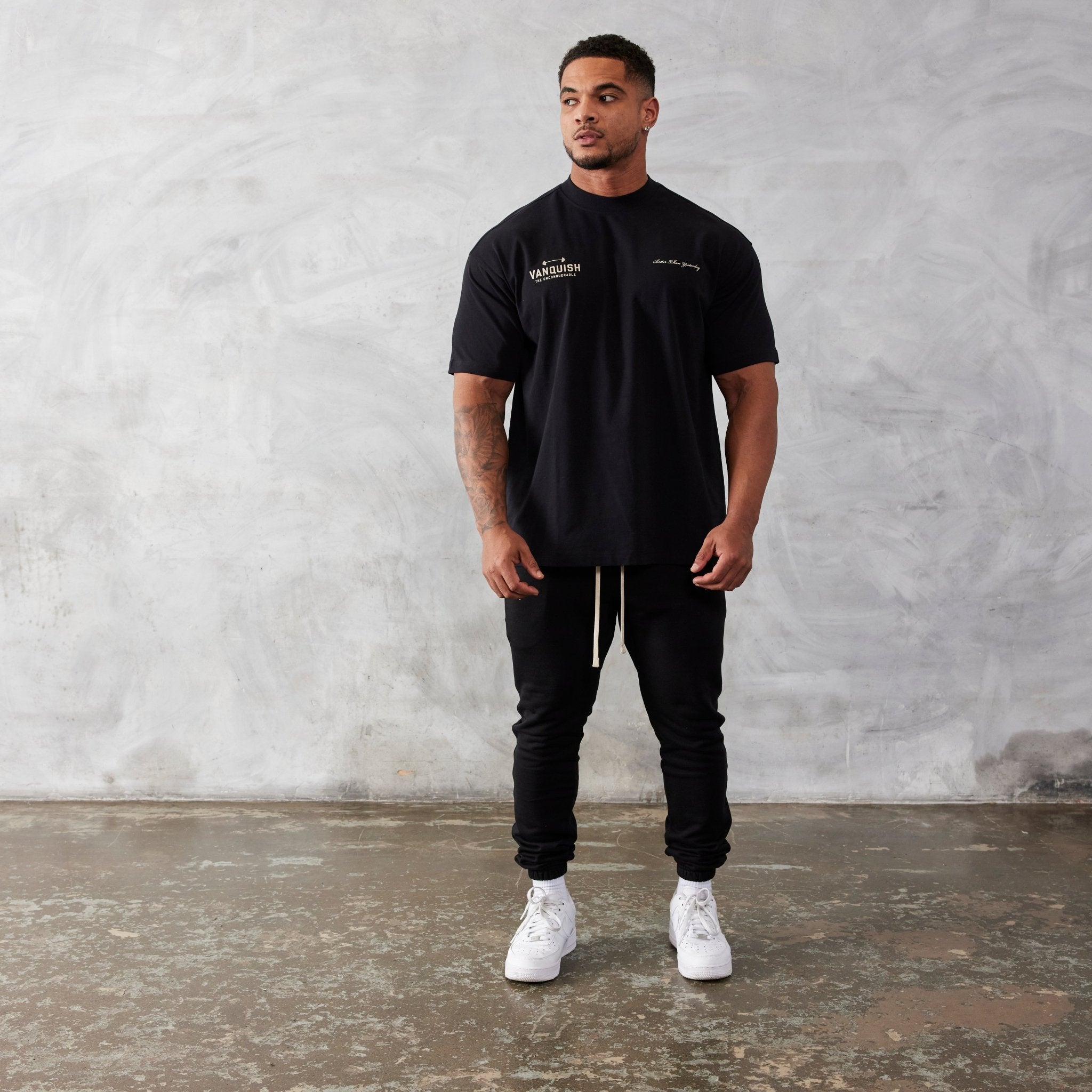 Vanquish Black Unconquerable Oversized T Shirt - Vanquish Fitness