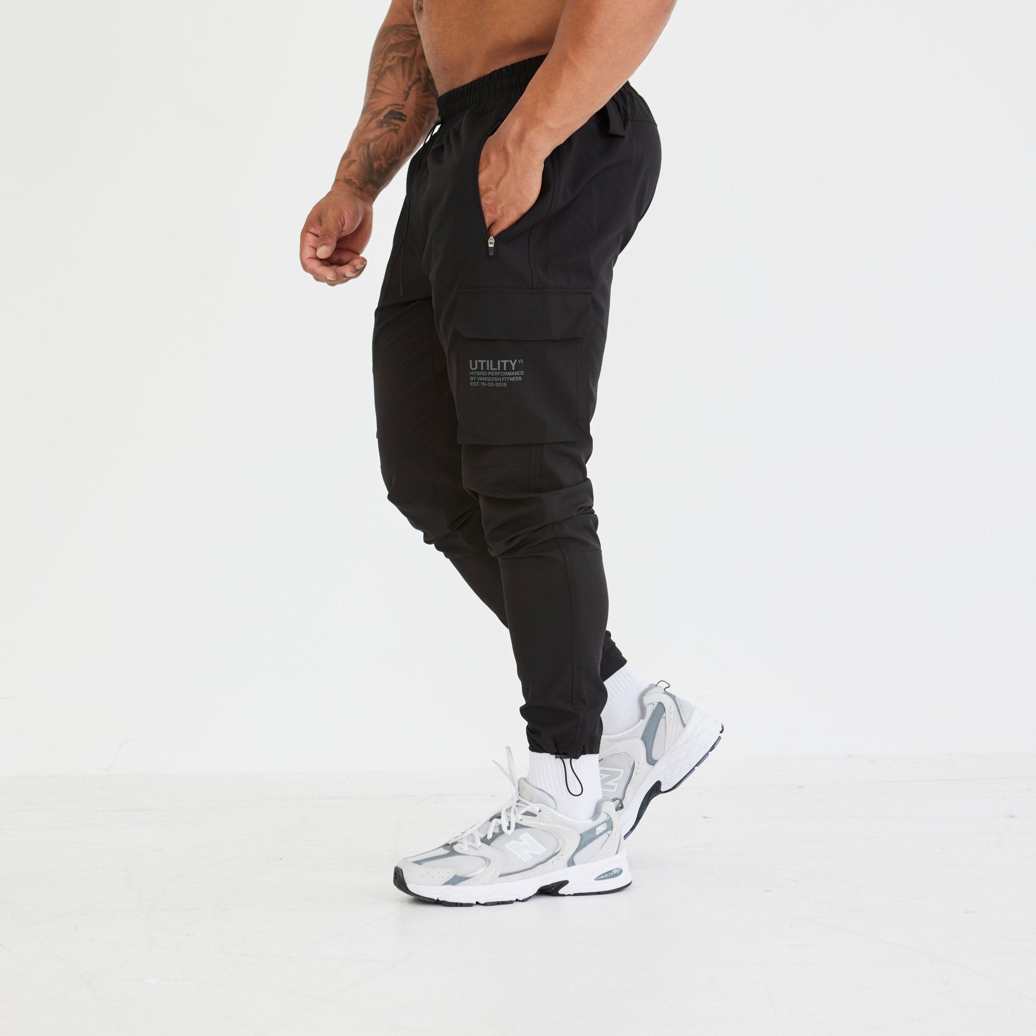 Vanquish Utility V3 Black Tapered Cargo Pants