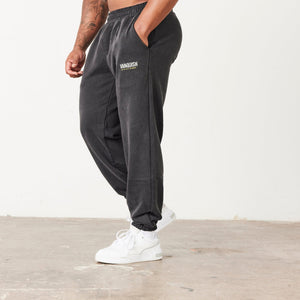 Washed Black Oversized Sweatpants x Baggy Fit - AETERIUS Smoky Black / S